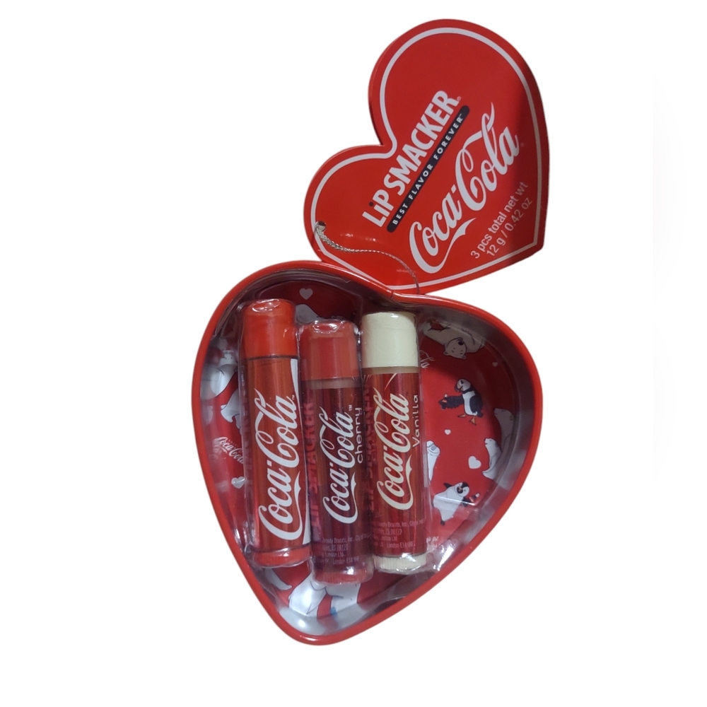 NEW Coca Cola Lip Smacker NEW Trip Lip Balm With Tin